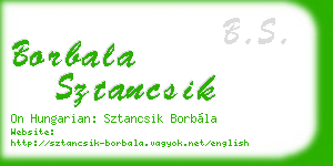 borbala sztancsik business card