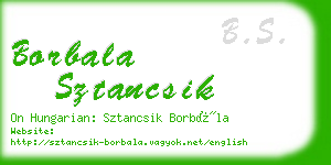 borbala sztancsik business card